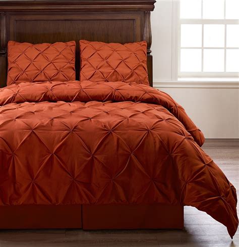 orange queen bedding set|orange full size comforter sets.